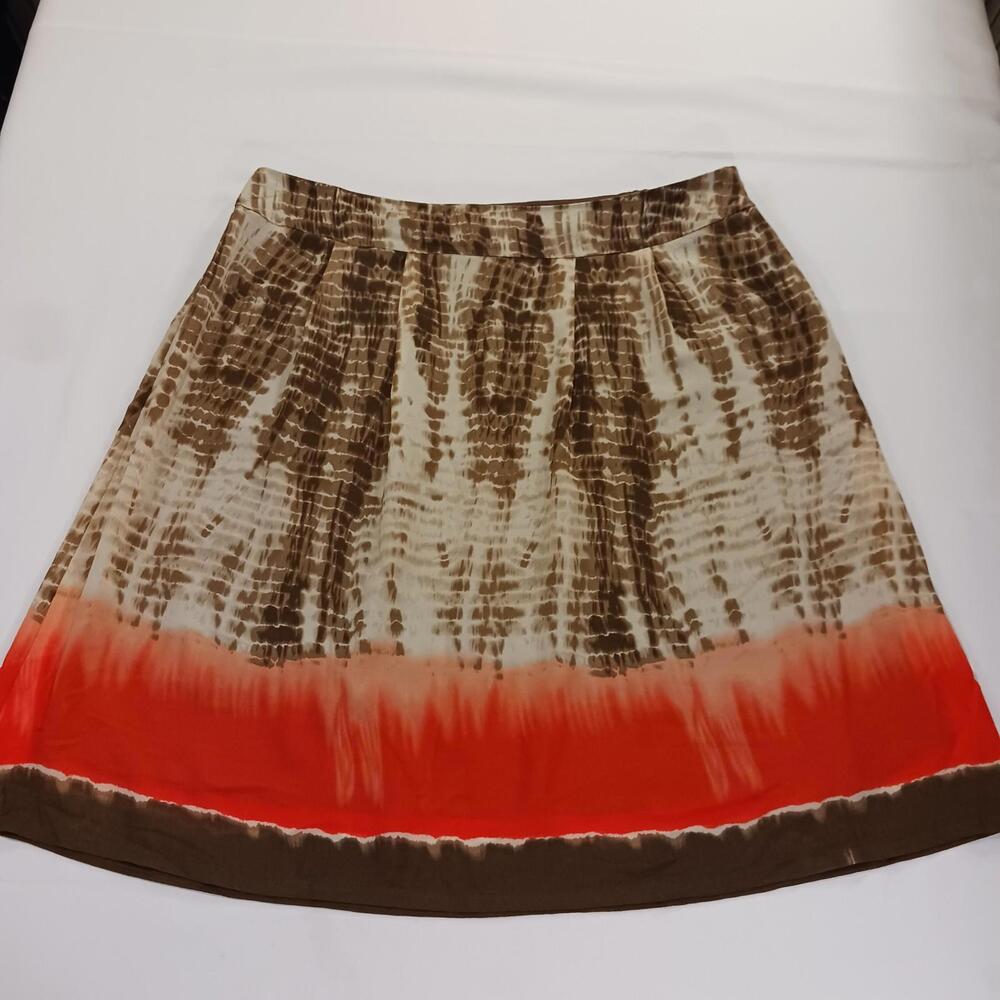 CJ Banks by Christopher & Banks Women's Sz 20W Brown/Orange A-Line Pull-On Skirt